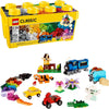 LEGO Classic Medium Creative Brick Box 10696 Building Toy Set - Featuring Storage Includes Train Car and a Tiger Figure and Playset