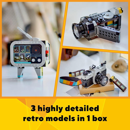 LEGO Creator 3 in 1 Retro Camera Toy Transforms from Toy Camera to Retro Video Camera to