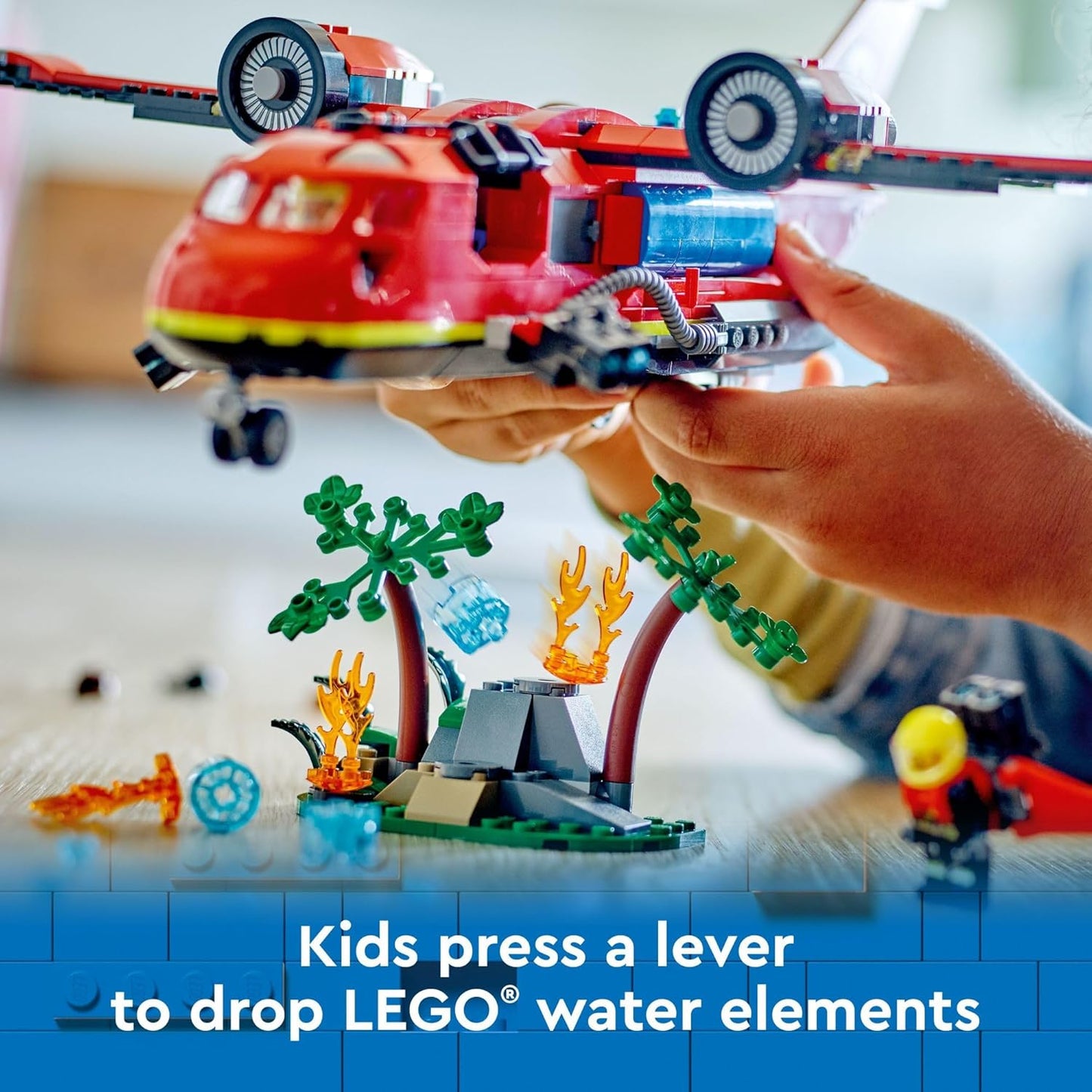 LEGO City Fire Rescue Plane Toy for and of Firefighter Fun Birthday for Boys and Girls