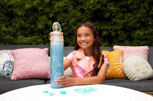 Barbie Color Reveal Doll with 6 Unboxing Surprises Mermaid Series with Color-Change Bodice