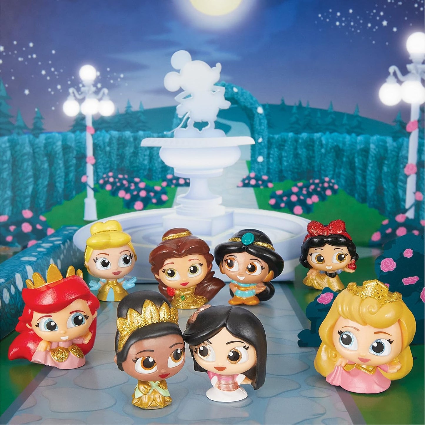 Disney Doorables Glitter and Gold Princess Collection Peek 8 Blind Bag Inspired Figures