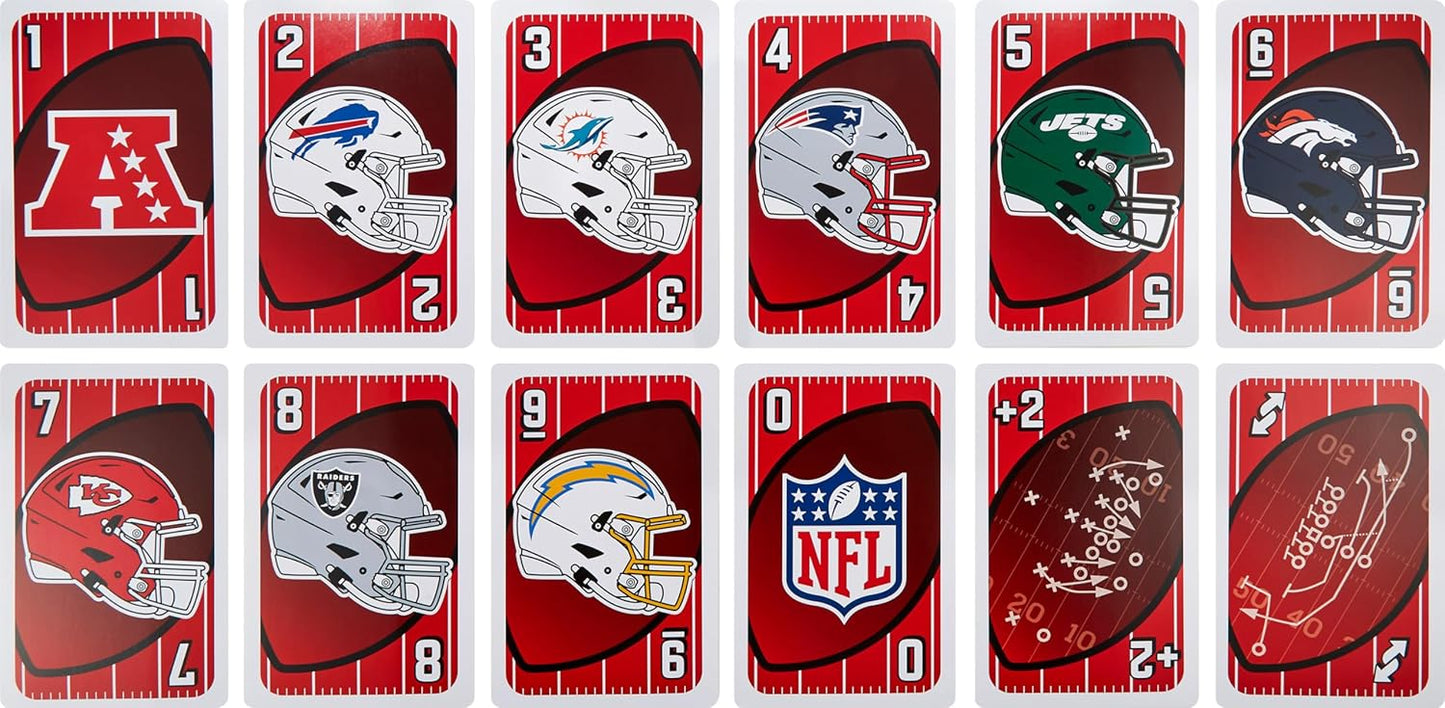 Mattel Games Mattel Giant UNO NFL Game for Adults Family with Oversized Card Deck for