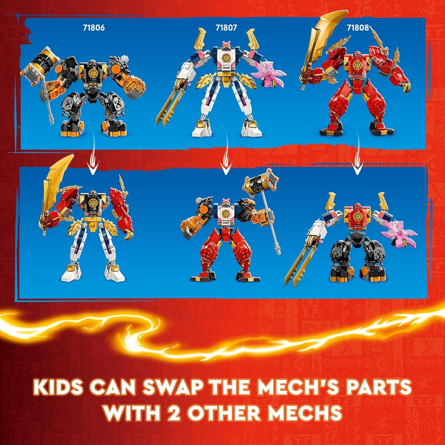 LEGO NINJAGO Cole's Elemental Earth Mech Mini Ninja Toy Customizable Action Figure