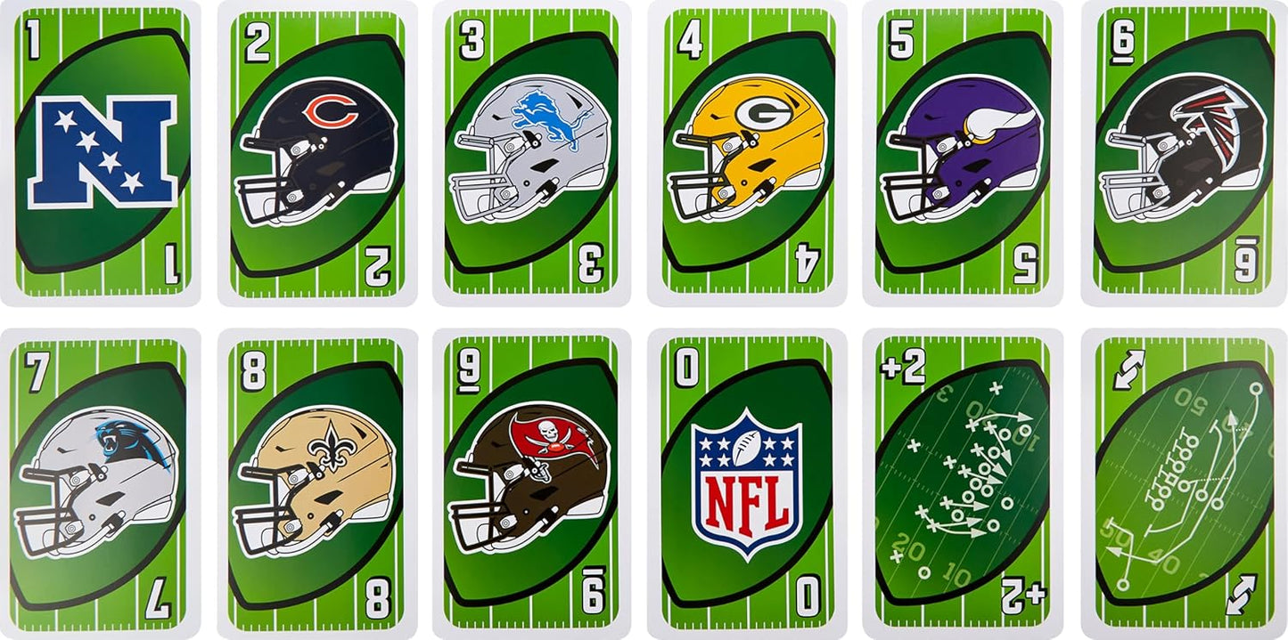 Mattel Games Mattel Giant UNO NFL Game for Adults Family with Oversized Card Deck for