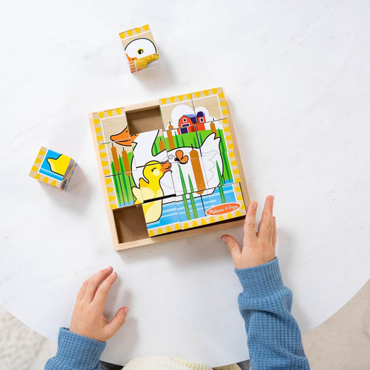 Melissa & Doug Melissa Doug Farm Wooden Cube Puzzle