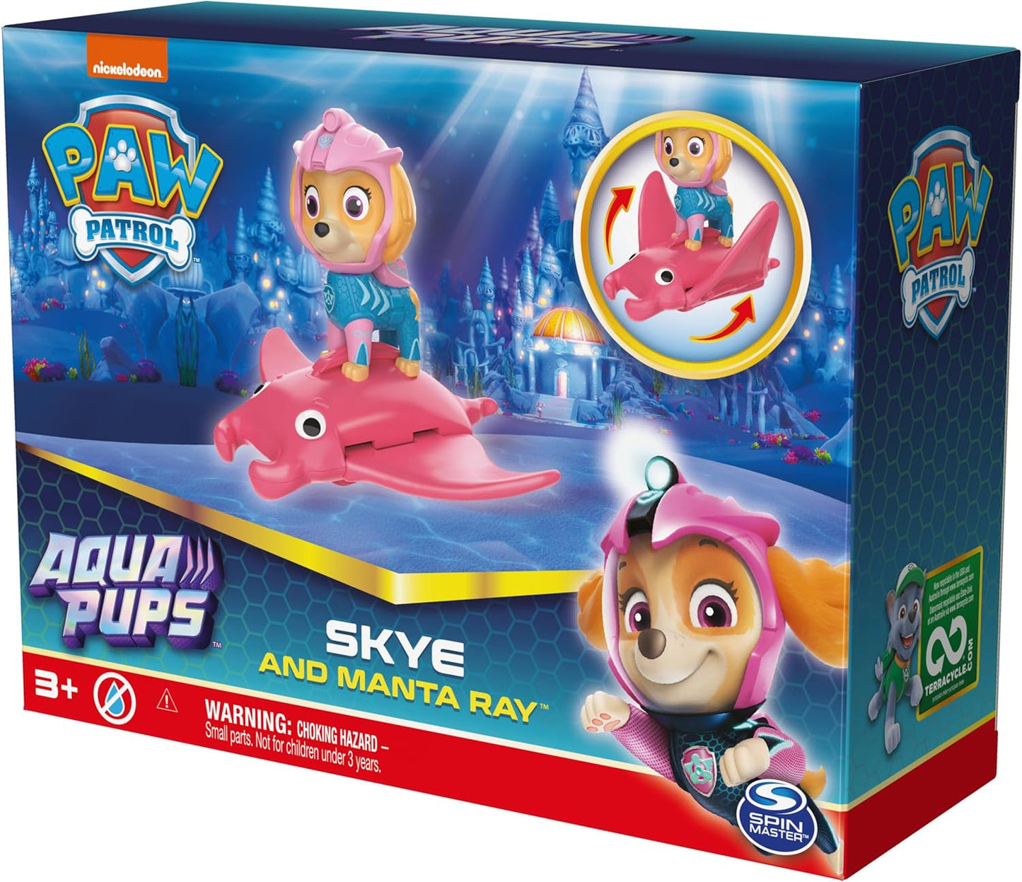 PAW Patrol Aqua Pups Skye and Manta Ray Action Figures Set for Ages 3 and up