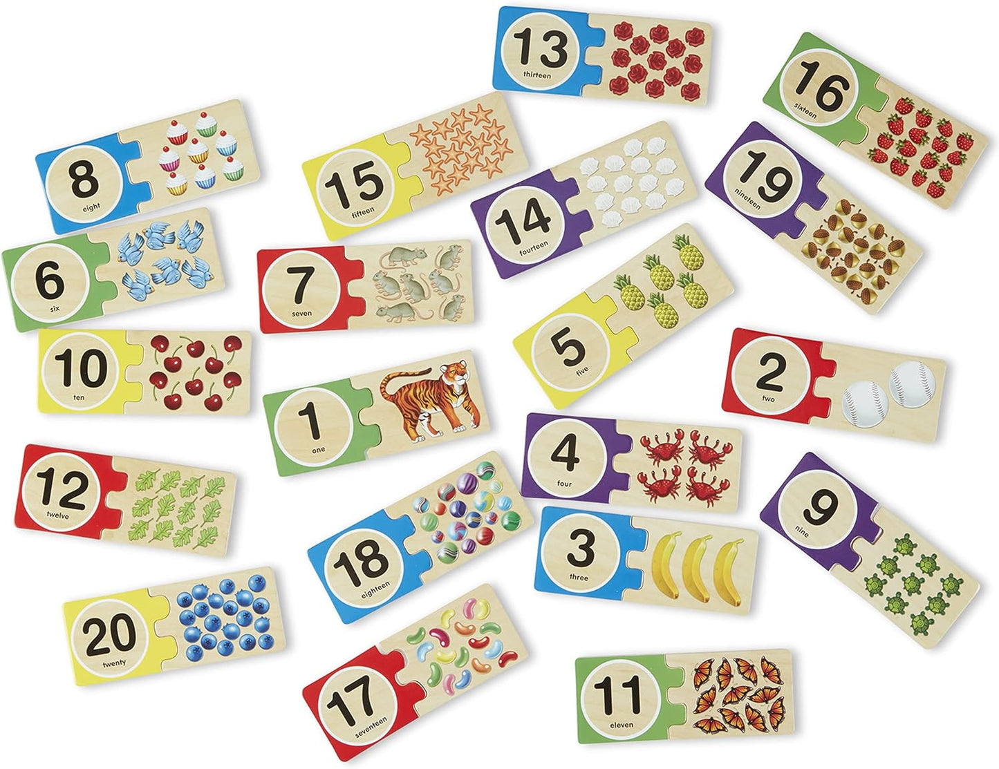 Melissa & Doug Melissa Doug Self-Correcting Wooden Number Puzzles With Storage Box 40 pcs