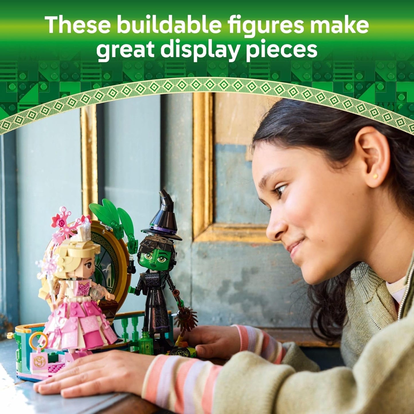 LEGO Wicked Elphaba Glinda Figures Building - Wicked for Girls Boys Age 10 - Buildable Wicked Doll