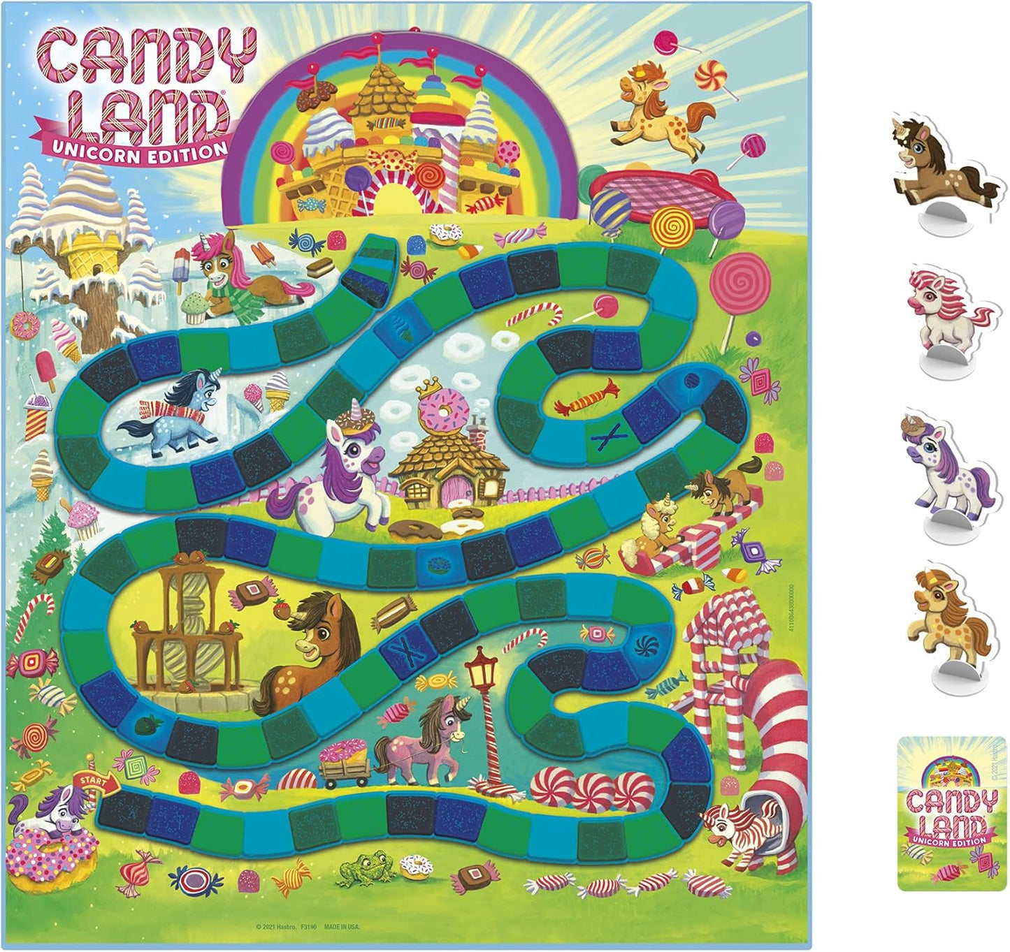 Hasbro Gaming Candy Land Unicorn Edition Preschool Board Game