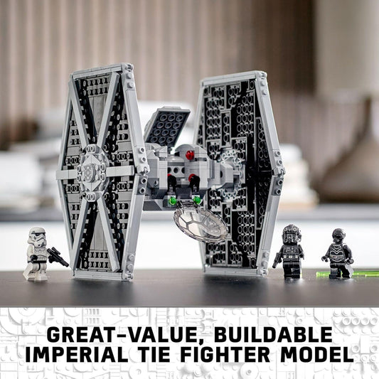 LEGO Star Wars Imperial TIE Fighter 75300 Building Toy with Stormtrooper and Pilot