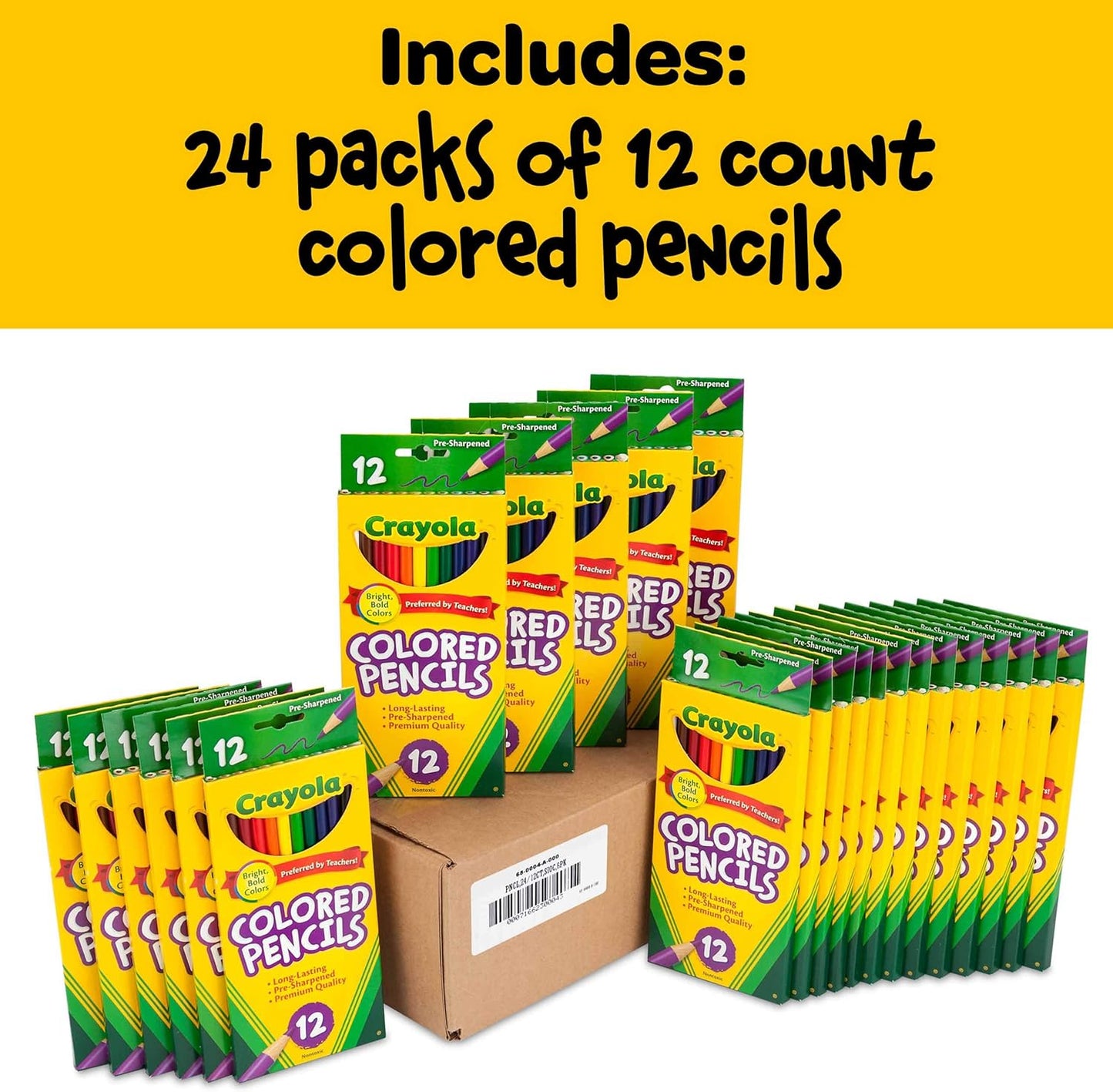 Crayola Bulk Colored Pencils for 24pk Back to School Supplies For Teachers Teacher