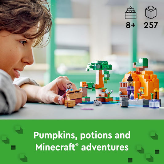 LEGO Minecraft The Pumpkin Farm - Building Toy for Age 8 - Toy for Boys Girls Gamers