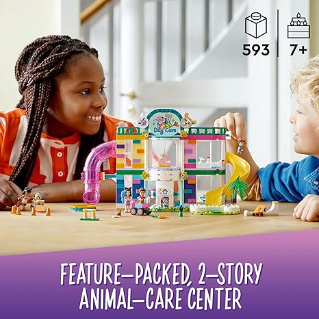 LEGO Friends Pet Day-Care Center 41718 Animal Set Heartlake City Toy s for Girls and Boys 7 Plus Years Old with Doggy Figure 3 Mini Doll