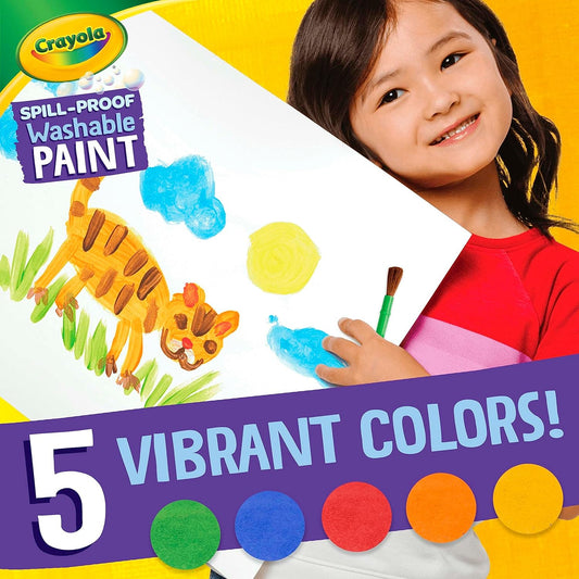 Crayola Spill Proof Paint Set Washable Paint for Ages 3 4 5 6