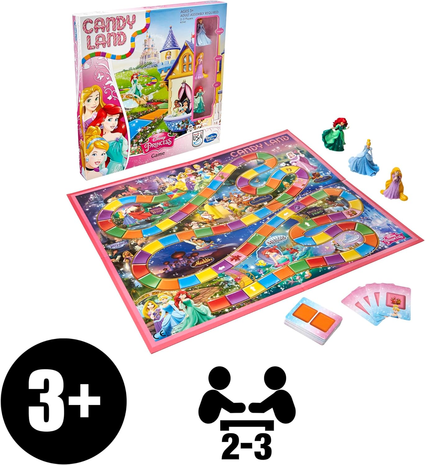 Hasbro Gaming Candy Land Disney Princess Edition Board Game