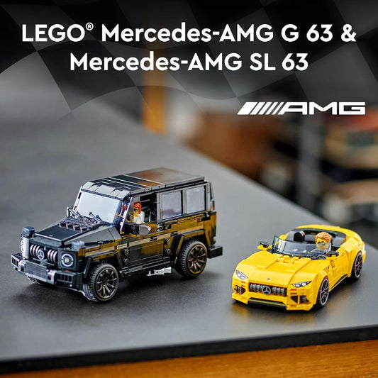LEGO Speed Champions Mercedes-AMG G 63 Mercedes-AMG SL 63 F1 Toy Car Formula 1 Vehicle Set for 2 Building Set