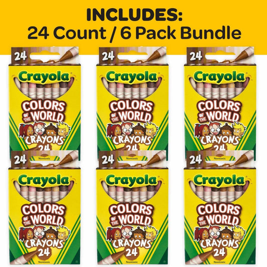 Crayola Bulk Crayon Set Colors of The World Multicultural Crayons School Supplies 6 Sets