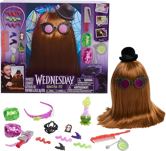 Just Play Wednesday Ignatius Itt 10-inch Styling Head 20-Pieces 360 Degrees of Styling