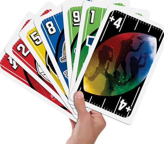 Mattel Games Mattel Giant UNO NFL Game for Adults Family with Oversized Card Deck for