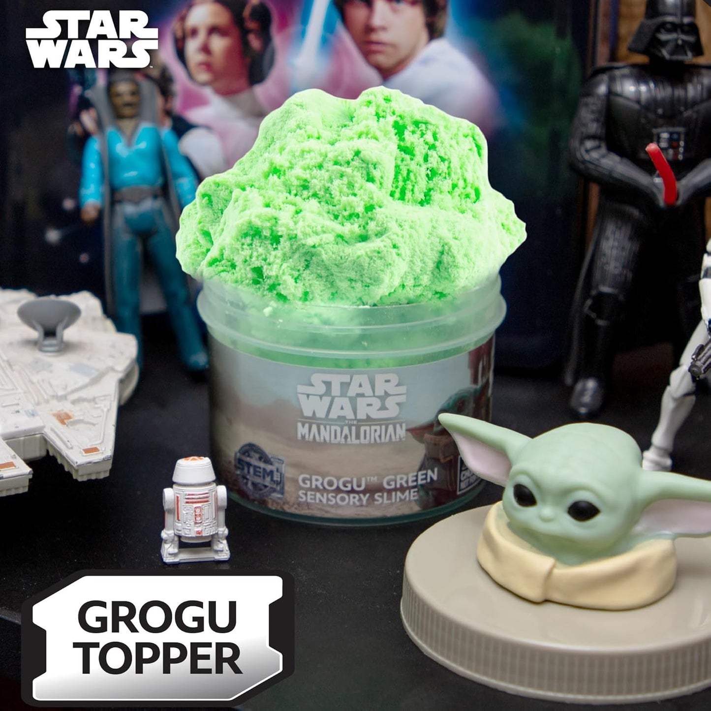 STAR WARSa The Mandalorian Grogu Green Slime 8oz Star Wars Slime Pre-Made Slime Party