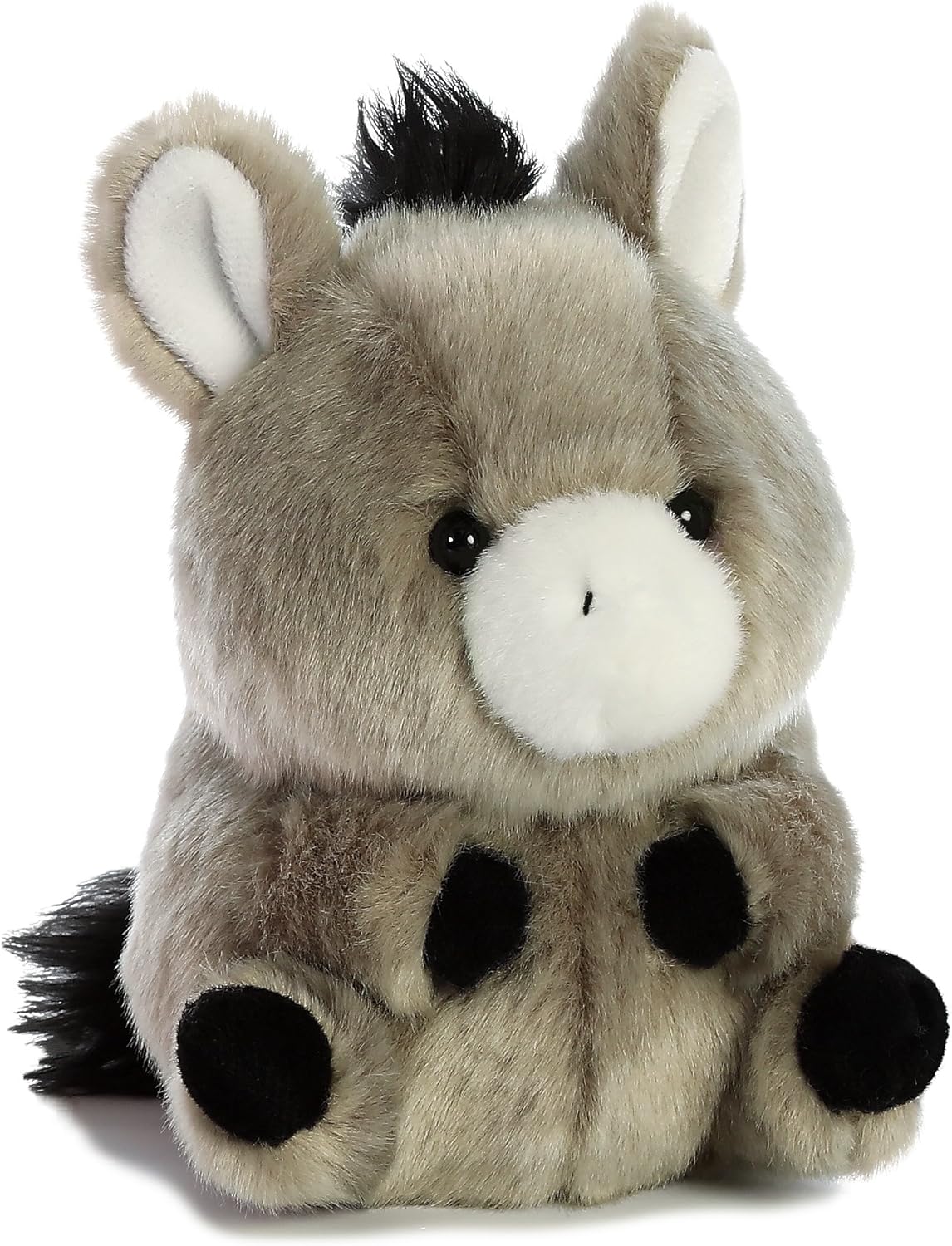 Aurora Round Rolly Peta Bray Donkeya Stuffed Animal - Adorable Companions - On-The-Go Fun
