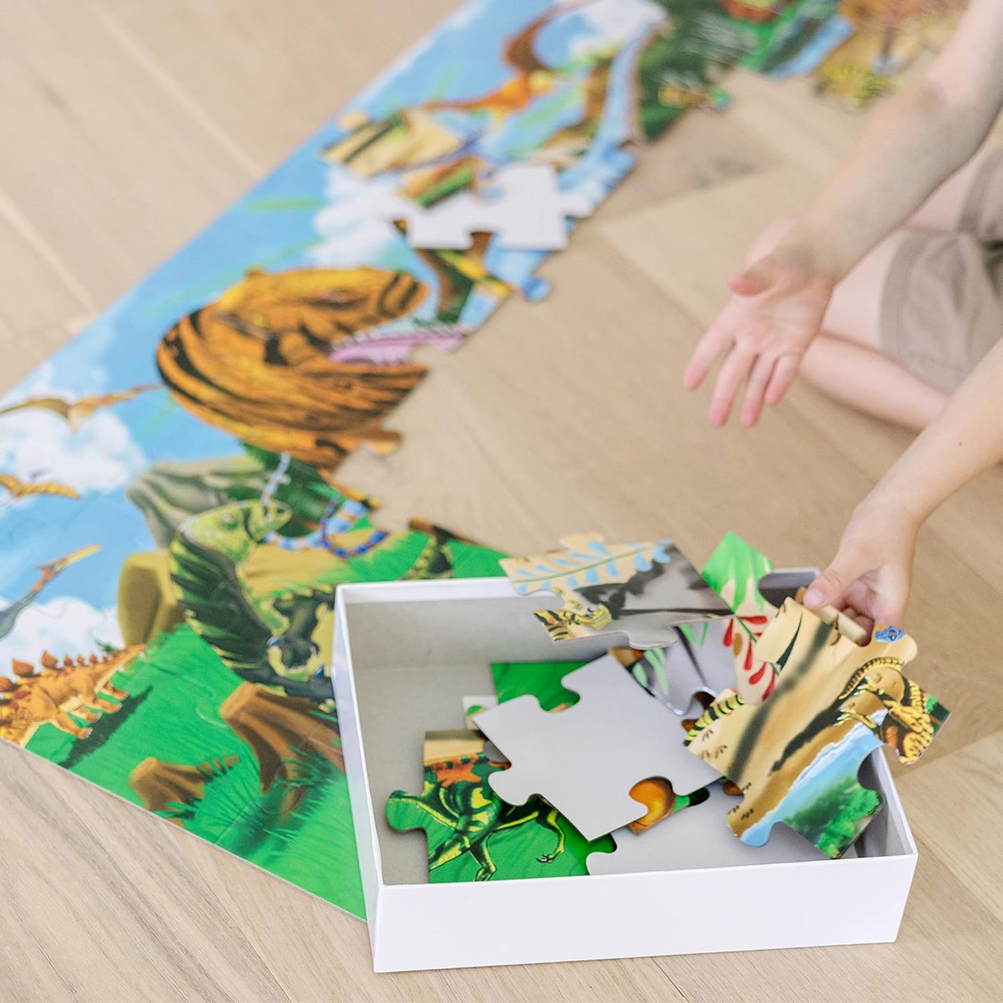 Melissa & Doug Melissa Doug Land of Dinosaurs Floor Puzzle