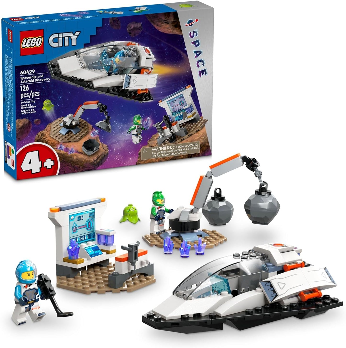 LEGO City Spaceship and Asteroid Discovery Toy Building Set