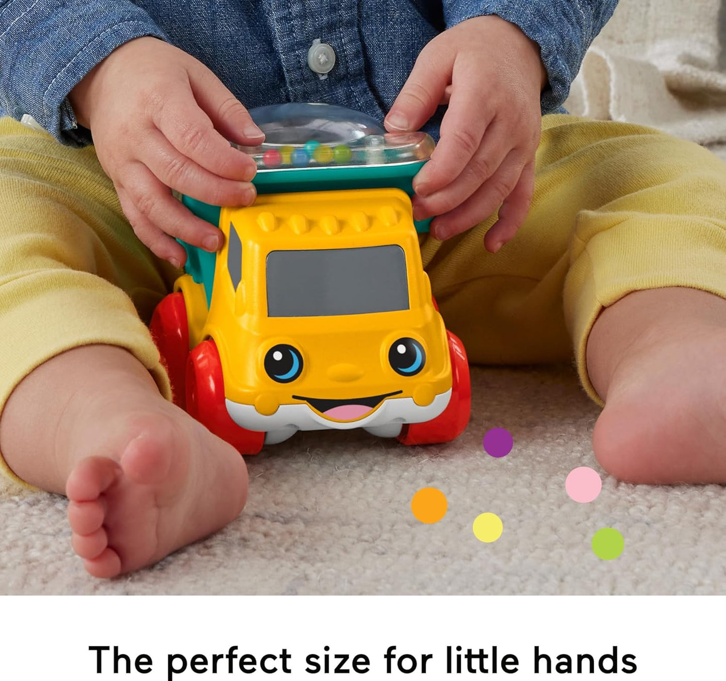 Fisher-Price Baby Toy Poppity Pop Dump Truck Push-Along Vehicle