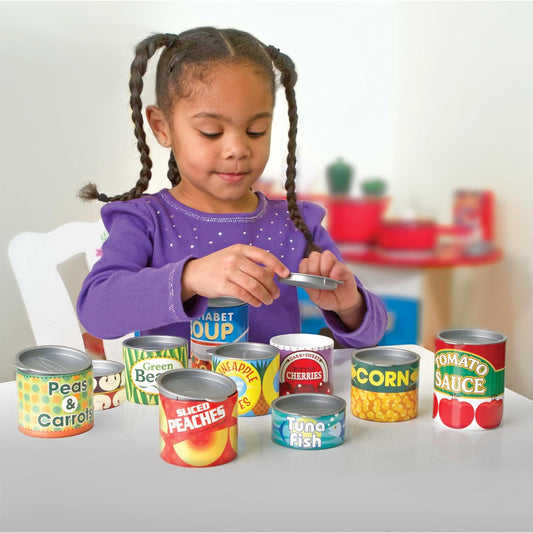 Melissa & Doug Melissa Doug Let's Play House Grocery Cans Play Food Kitchen Accessory