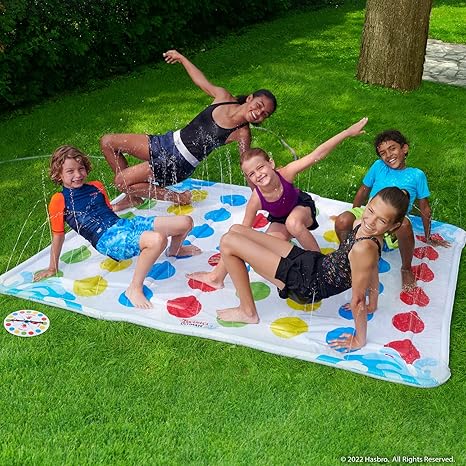 Hasbro Twister Ultimate Splash - Giant Outdoor Inflatable Water Twister Game for -