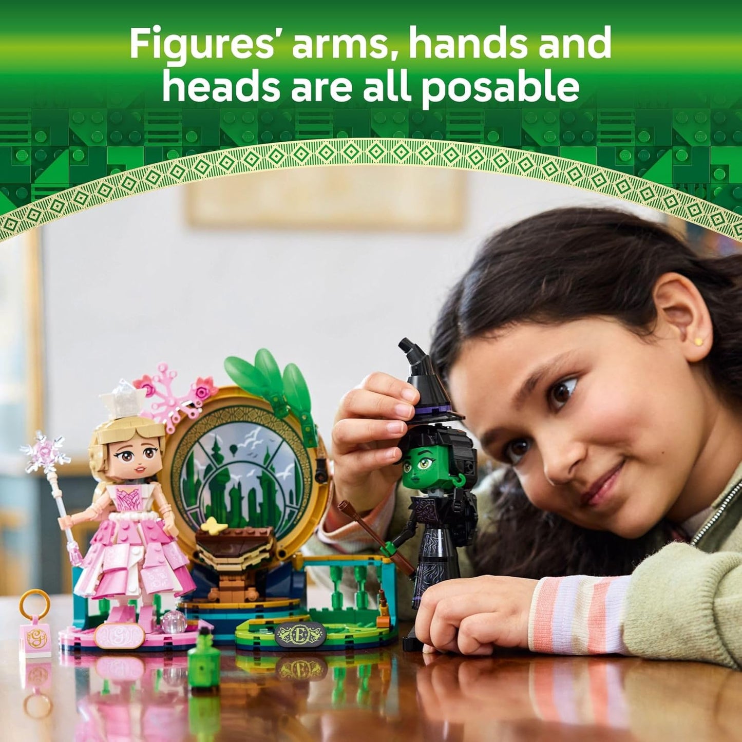 LEGO Wicked Elphaba Glinda Figures Building - Wicked for Girls Boys Age 10 - Buildable Wicked Doll