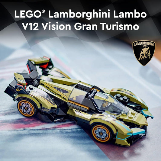 LEGO Speed Champions Lamborghini Lambo V12 Vision GT Super Car Formula 1 Vehicle Toy Driving Playset