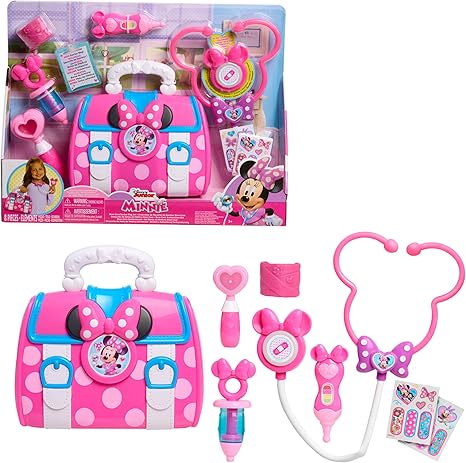 Just Play Disney Junior Minnie Mouse Bow-Care 8-piece Doctor Kit for Toddlers Ages 3-5