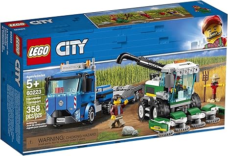 LEGO City Great Vehicles Harvester Transport 60223 Building Kit 358 Pieces