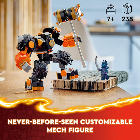 LEGO NINJAGO Cole's Elemental Earth Mech Mini Ninja Toy Customizable Action Figure