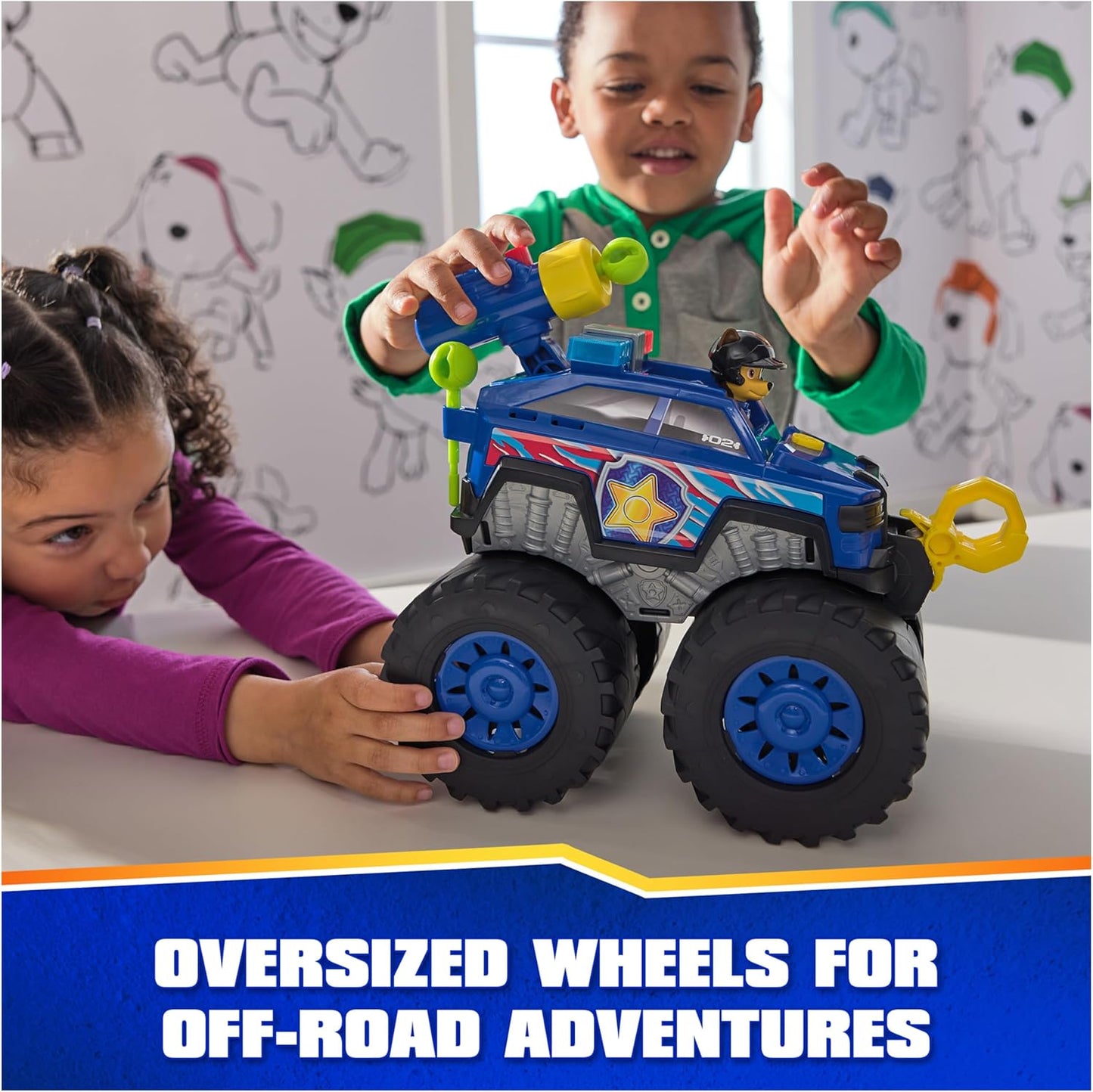 Paw Patrol Rescue Wheels Chase's Power Haulin' Cruiser Toy Truck with Launcher Motorized