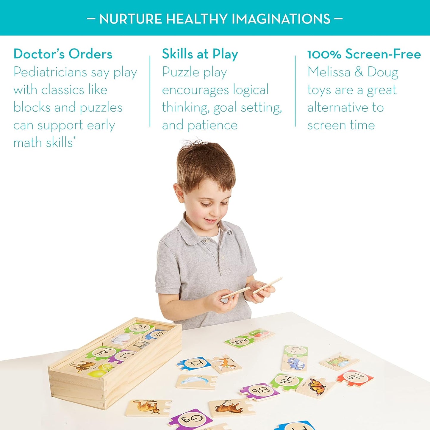 Melissa & Doug Melissa Doug Self-Correcting Alphabet Wooden Puzzle