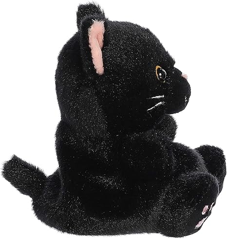 Aurora Adorable Palm Palsa Twilight Black Cata Stuffed Animal - Pocket-Sized Play -