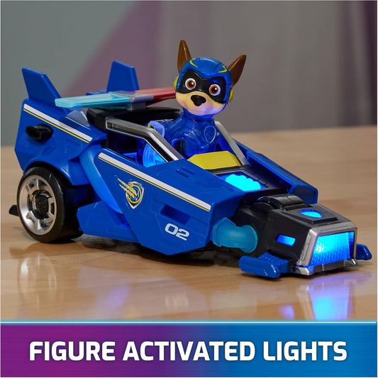 Paw Patrol The Mighty Movie Toy Car with Chase Mighty Pups Action Figure Lights and