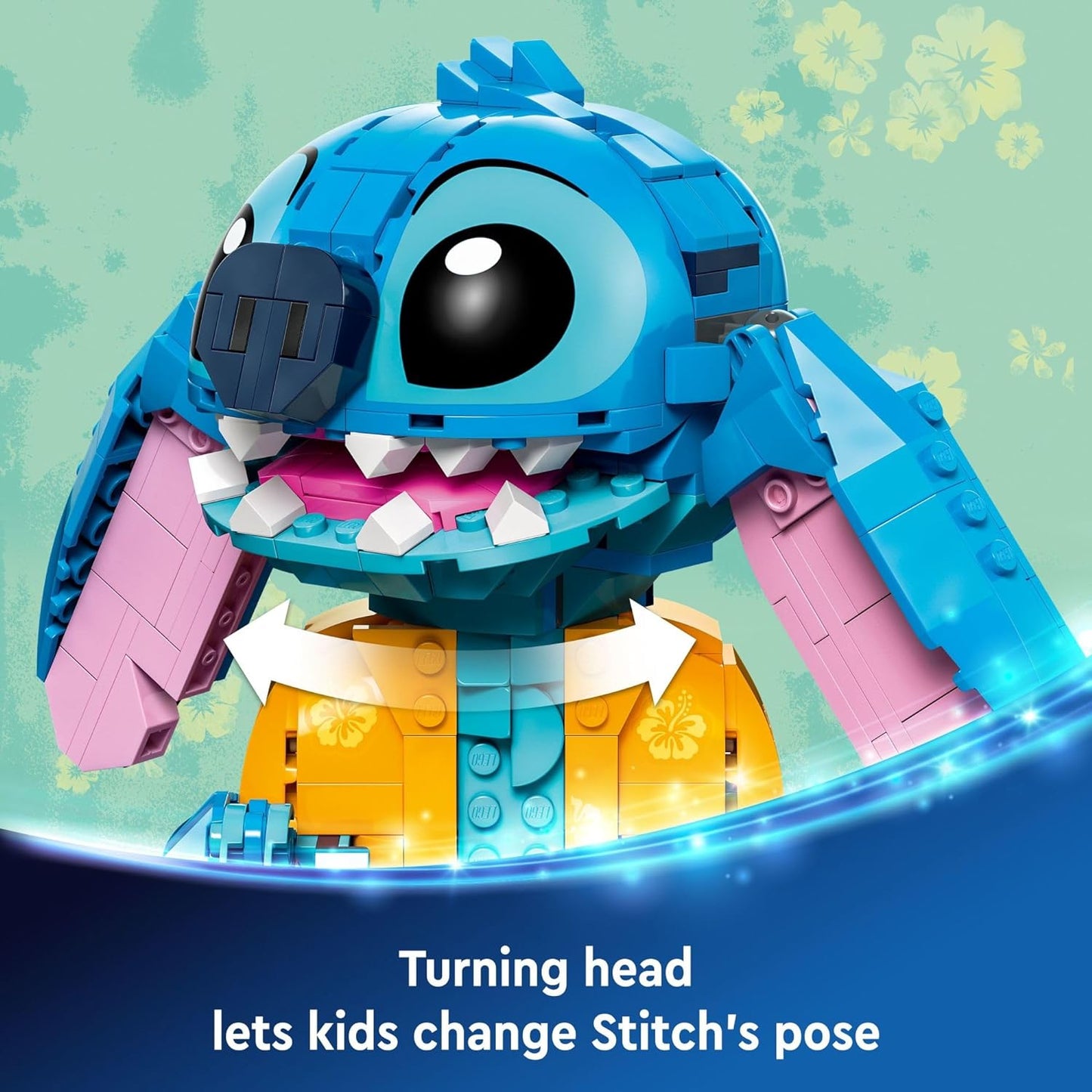 LEGO Disney Stitch Toy Building Kit Disney Toy for 9 Year Old Buildable Figure with Ice