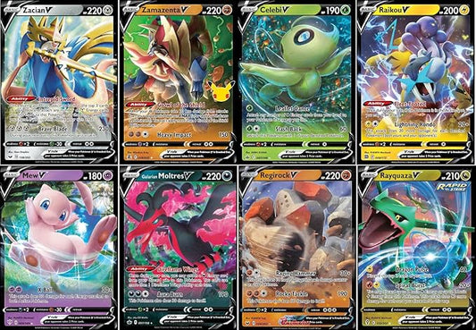 Pokemon V 5 Card Lot - Legendary Mytical - Random Selection - Mew Rayquaza Victini