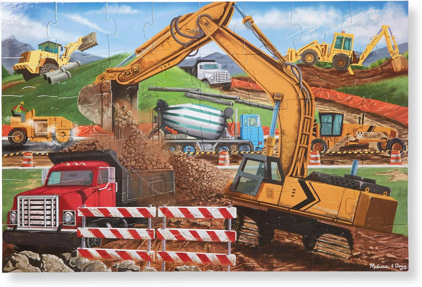 Melissa & Doug Melissa Doug Building Site Jumbo Jigsaw Floor Puzzle