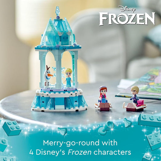 LEGO Disney Frozen Anna and Elsa's Magical Carousel 43218 Ice Palace Building Toy Set