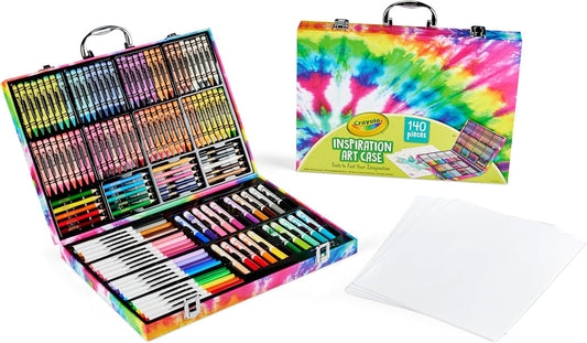 Crayola Inspiration Art Case Coloring Set - Tie-Dye 140ct Art Supplies Set For Easter