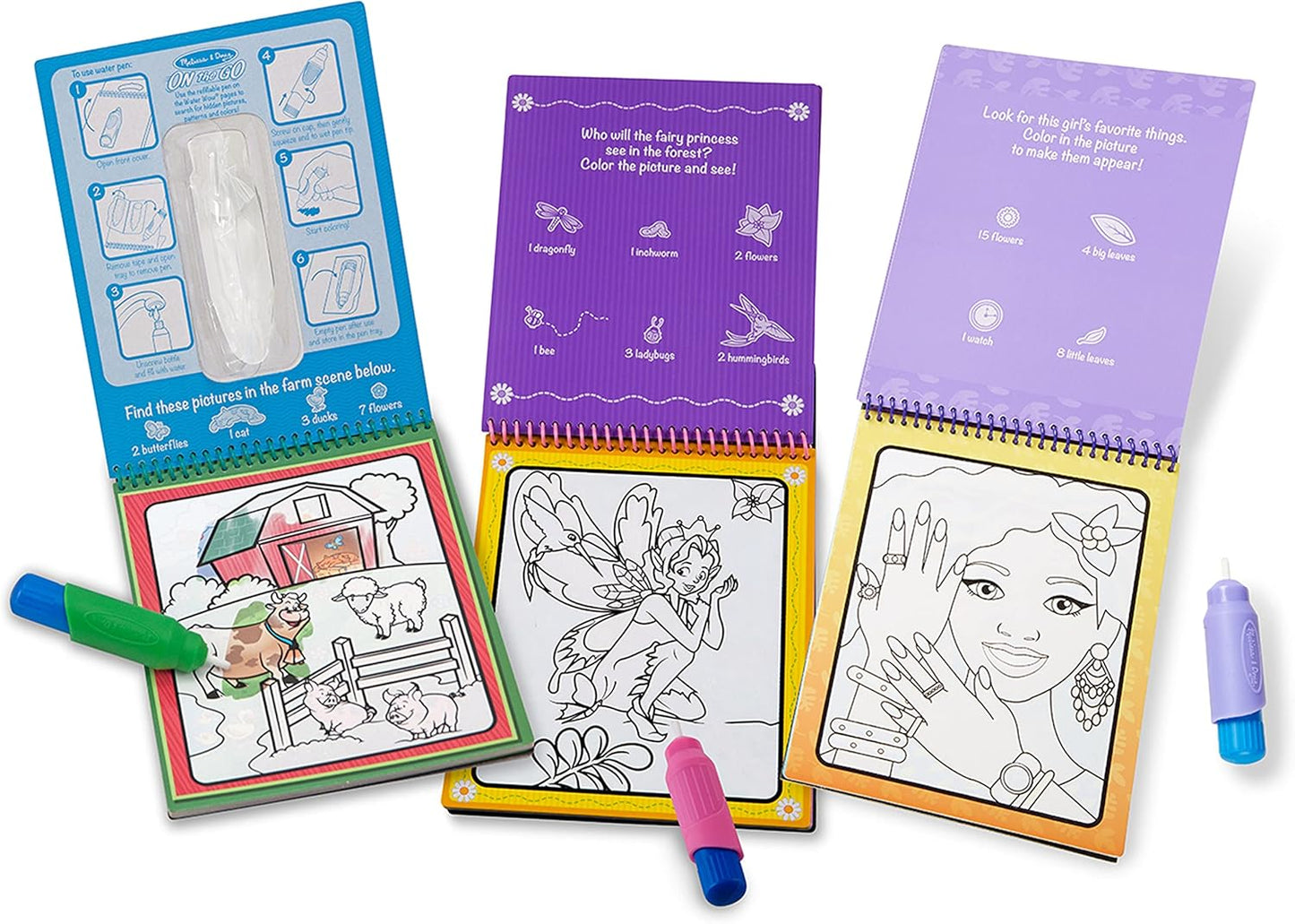 Melissa & Doug Melissa Doug On the Go Water Wow Reusable Color with Water Travel Toy