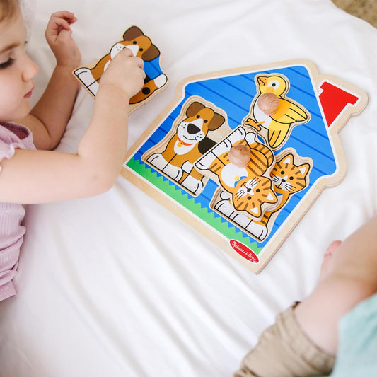 Melissa & Doug Melissa Doug Pets Jumbo Peg Wooden Puzzle