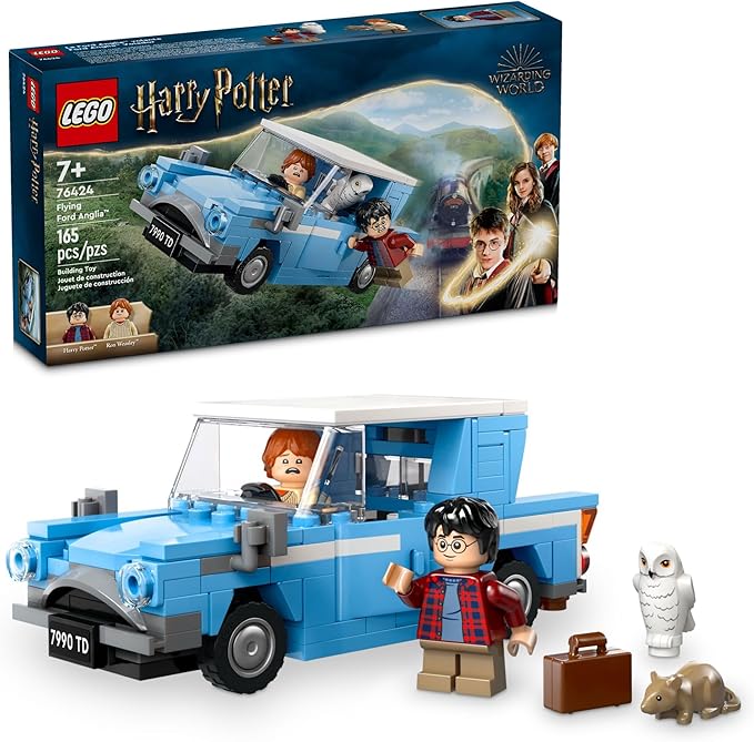 LEGO Harry Potter Flying Ford Anglia Buildable Car Toy with 2 Minifigures for Role Play Fantasy Playset