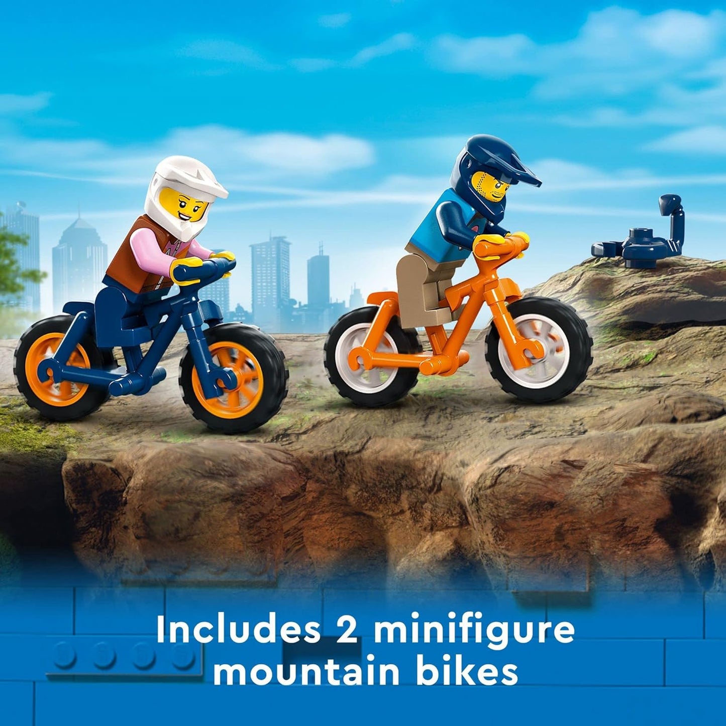 LEGO City 4x4 Off-Roader Adventures 60387 Building Toy - Camping Set Including Monster Truck Style Car with Working Suspension and Mountain Bikes 2 Minifigures Vehicle