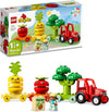 LEGO DUPLO My First Fruit and Vegetable Tractor Toy 10982 Stacking and Color Sorting for