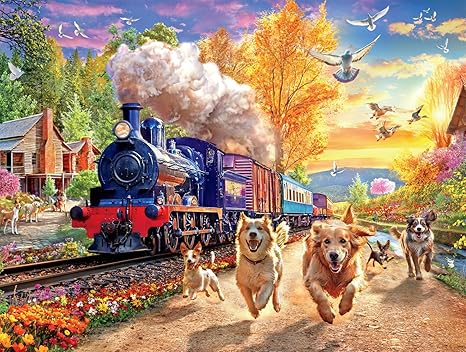 Buffalo Games Buffalo - Angelo Bonito - Racing The Train - 750 Piece Jigsaw Puzzle